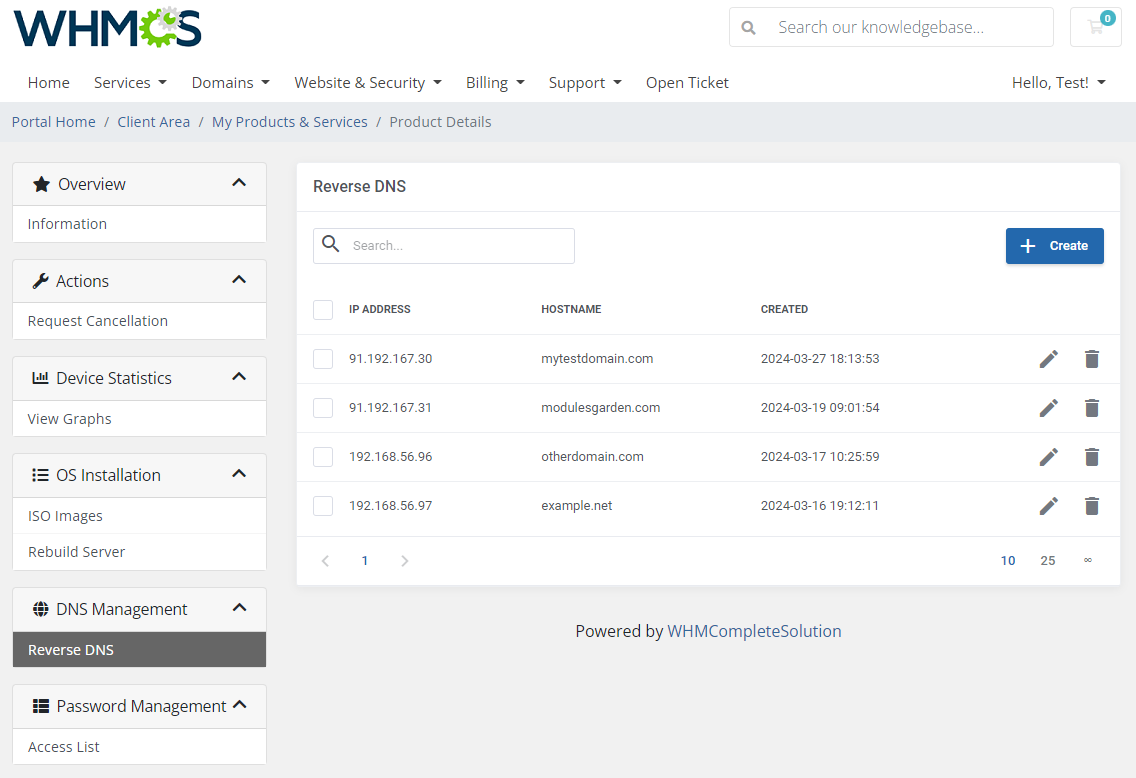 EasyDCIM Dedicated Servers For WHMCS: Module Screenshot 7