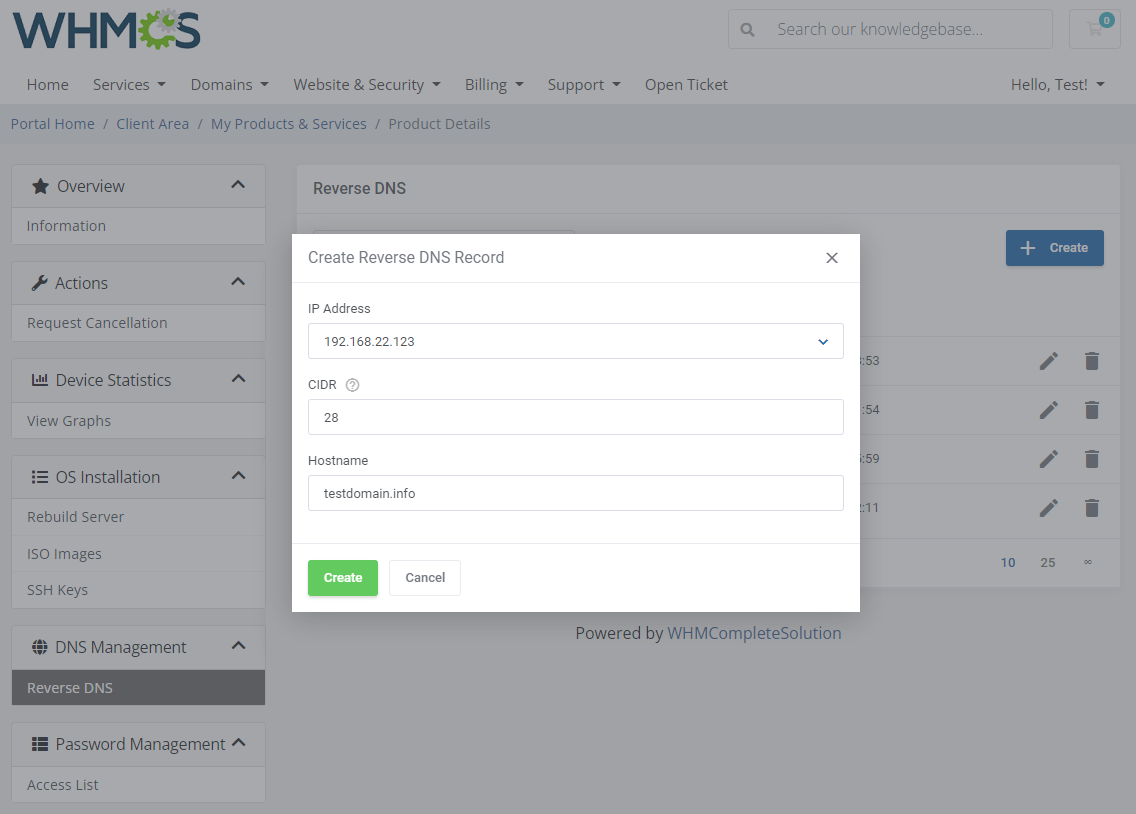 EasyDCIM Dedicated Servers For WHMCS: Module Screenshot 8