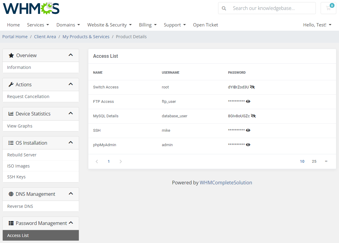EasyDCIM Dedicated Servers For WHMCS: Module Screenshot 9
