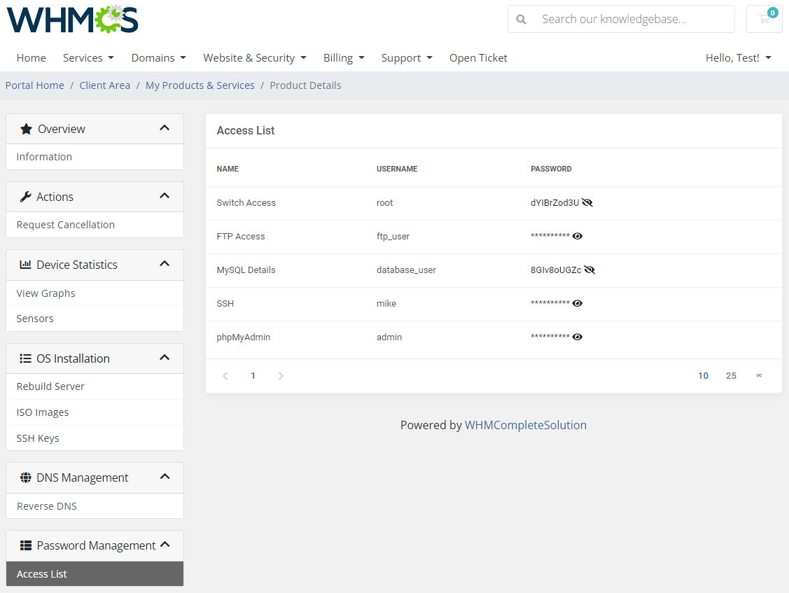 EasyDCIM Dedicated Servers For WHMCS: Module Screenshot 11