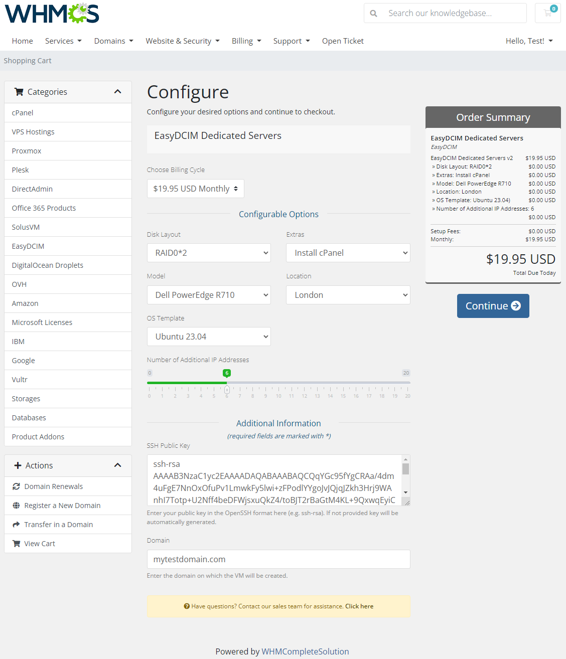EasyDCIM Dedicated Servers For WHMCS: Module Screenshot 13