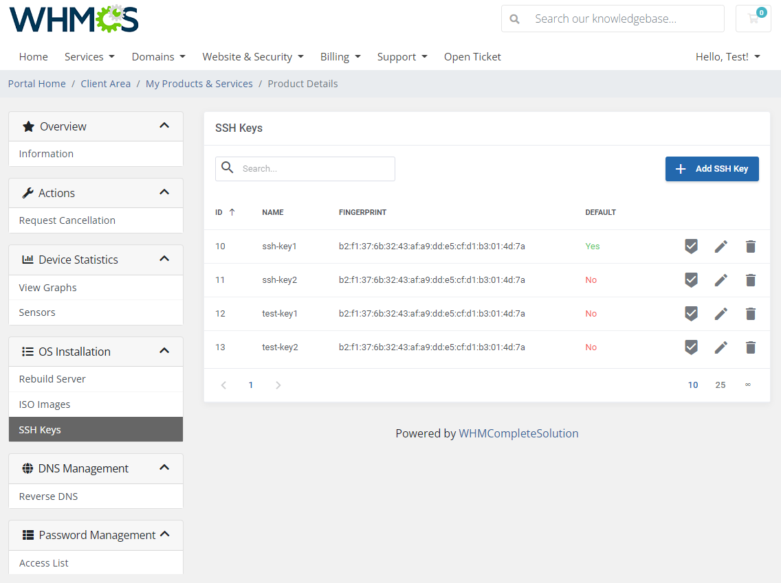 EasyDCIM Dedicated Servers For WHMCS: Module Screenshot 8