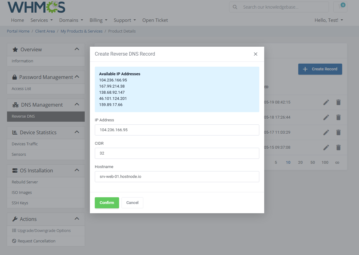 EasyDCIM Dedicated Servers For WHMCS: Module Screenshot 9