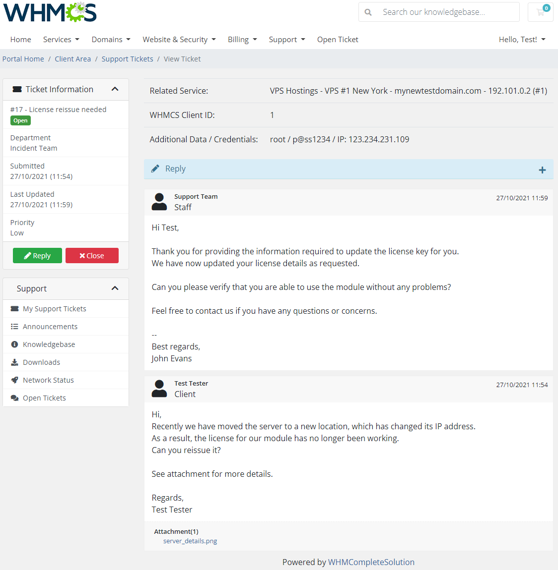 Freshservice For WHMCS: Module Screenshot 4