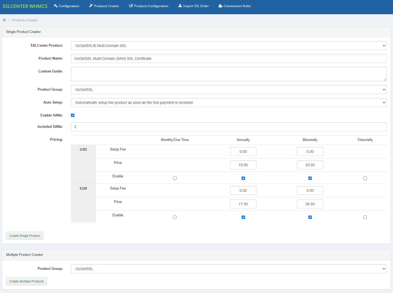 GoGetSSL For WHMCS: Module Screenshot 11