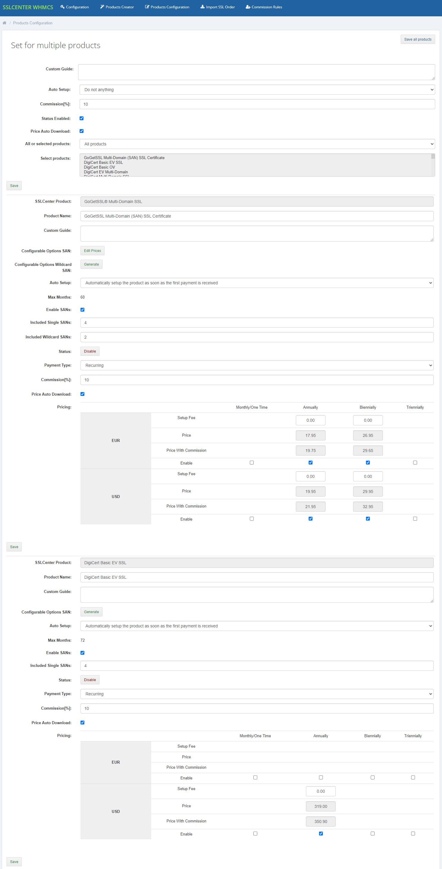 GoGetSSL For WHMCS: Module Screenshot 12
