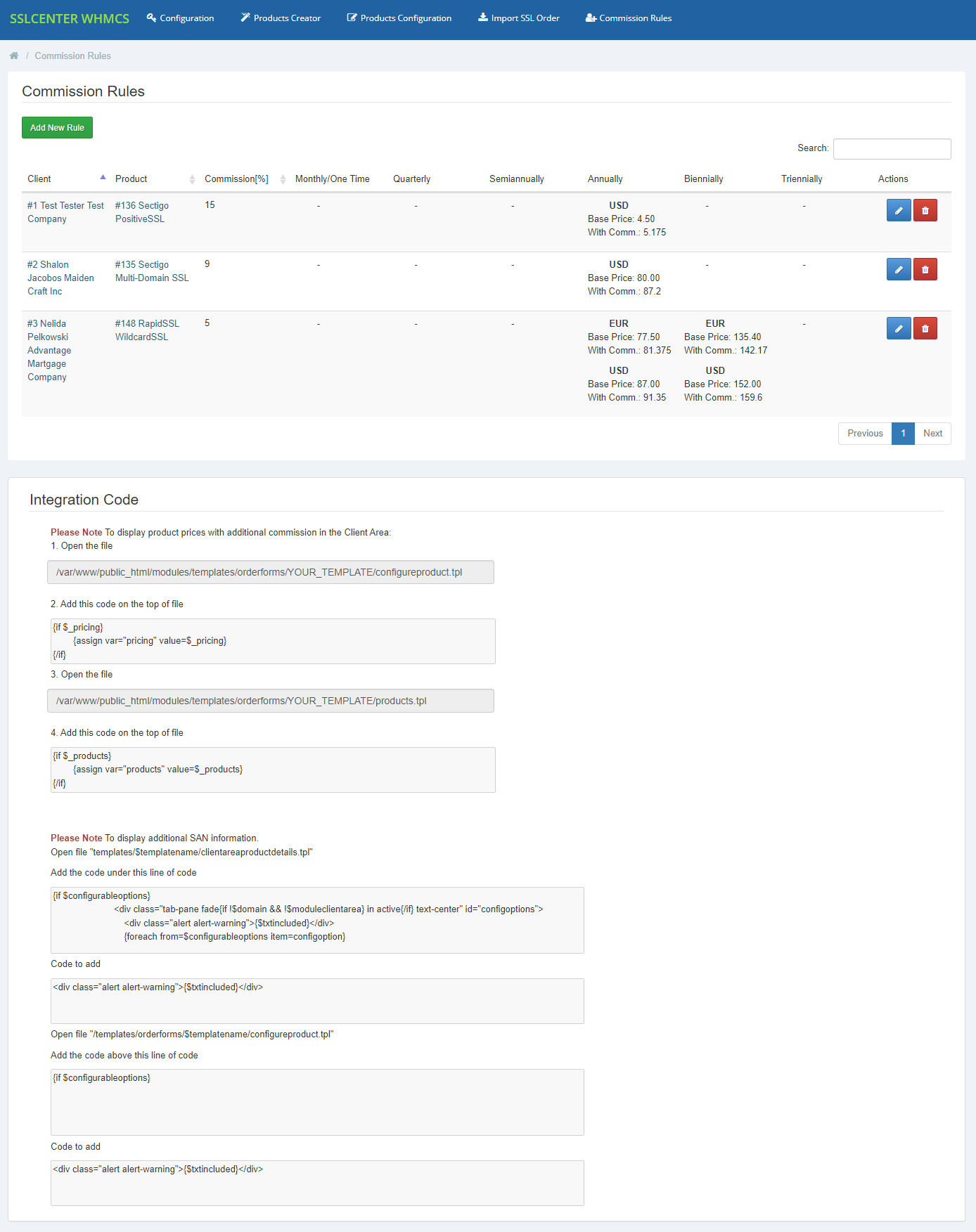 GoGetSSL For WHMCS: Module Screenshot 14