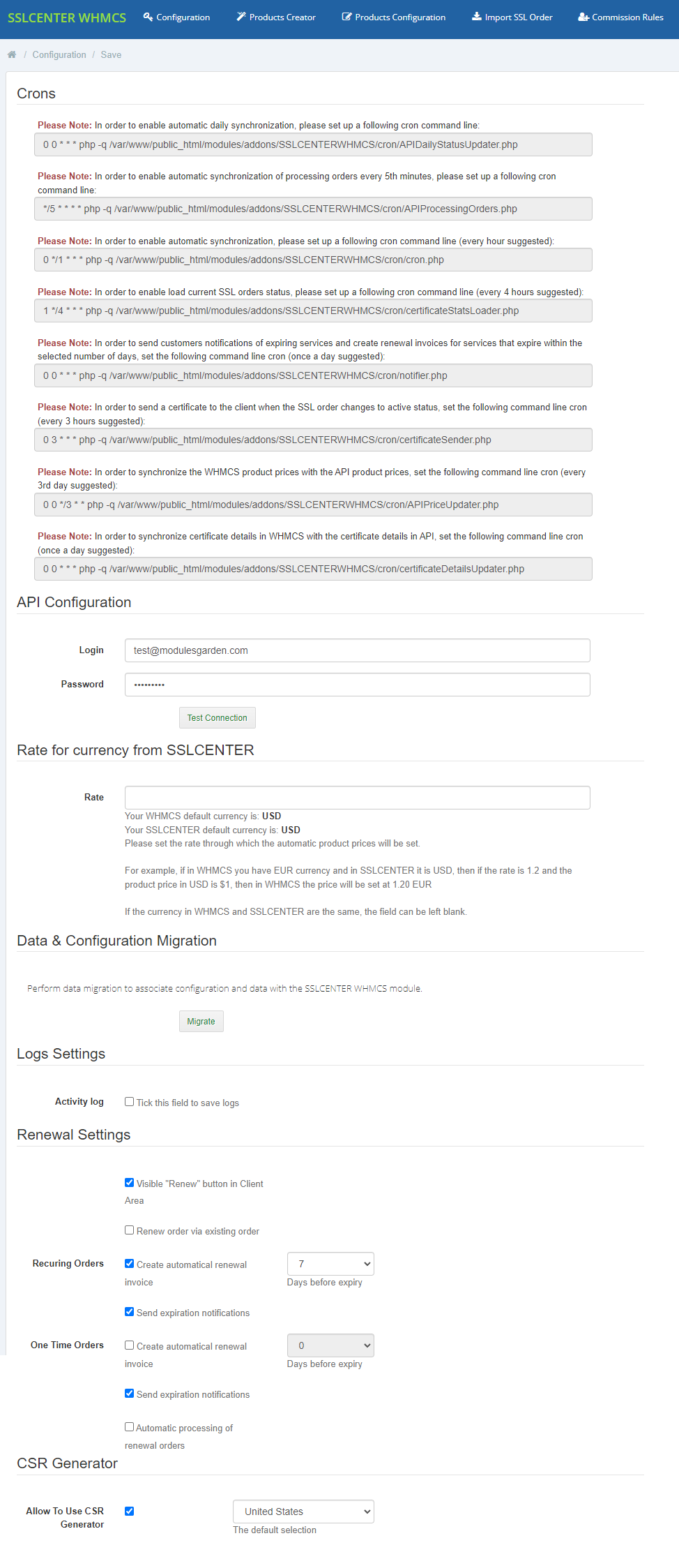 GoGetSSL For WHMCS: Module Screenshot 9