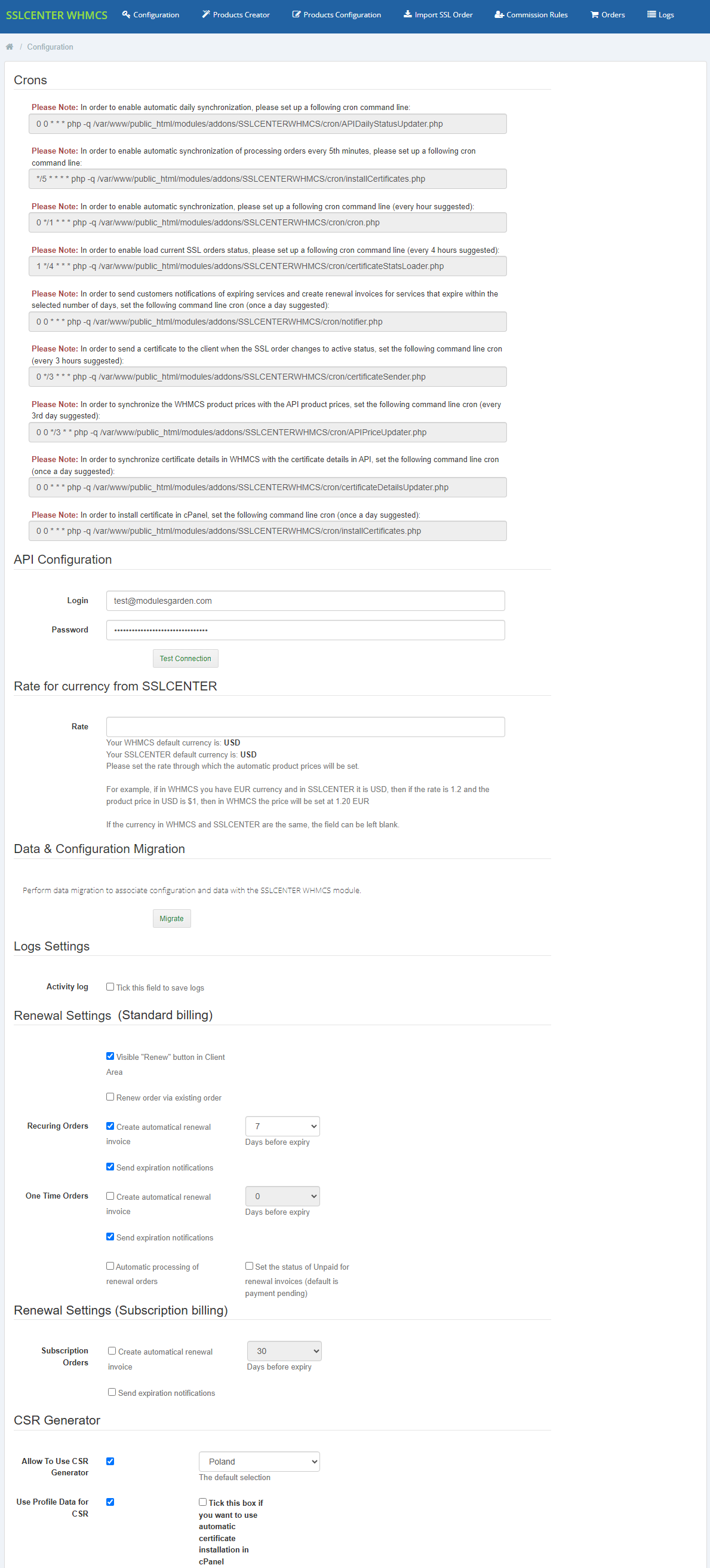 GoGetSSL For WHMCS: Module Screenshot 9