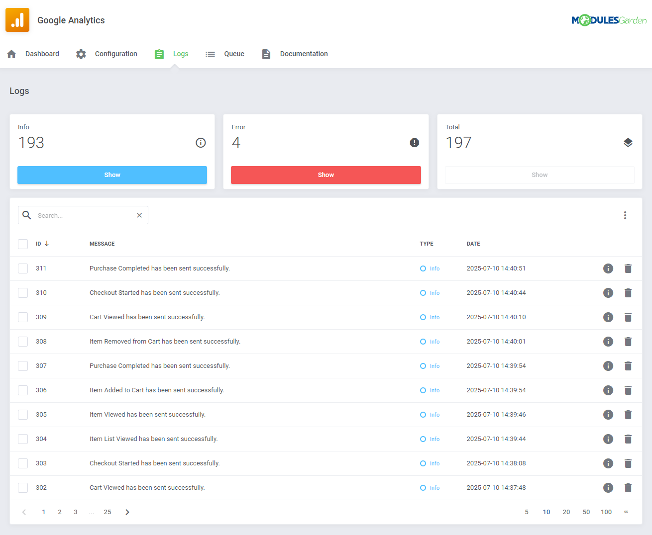 Google Analytics For WHMCS: Module Screenshot 3