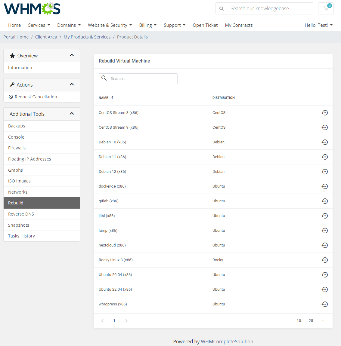 Hetzner Cloud Servers For WHMCS: Module Screenshot 13