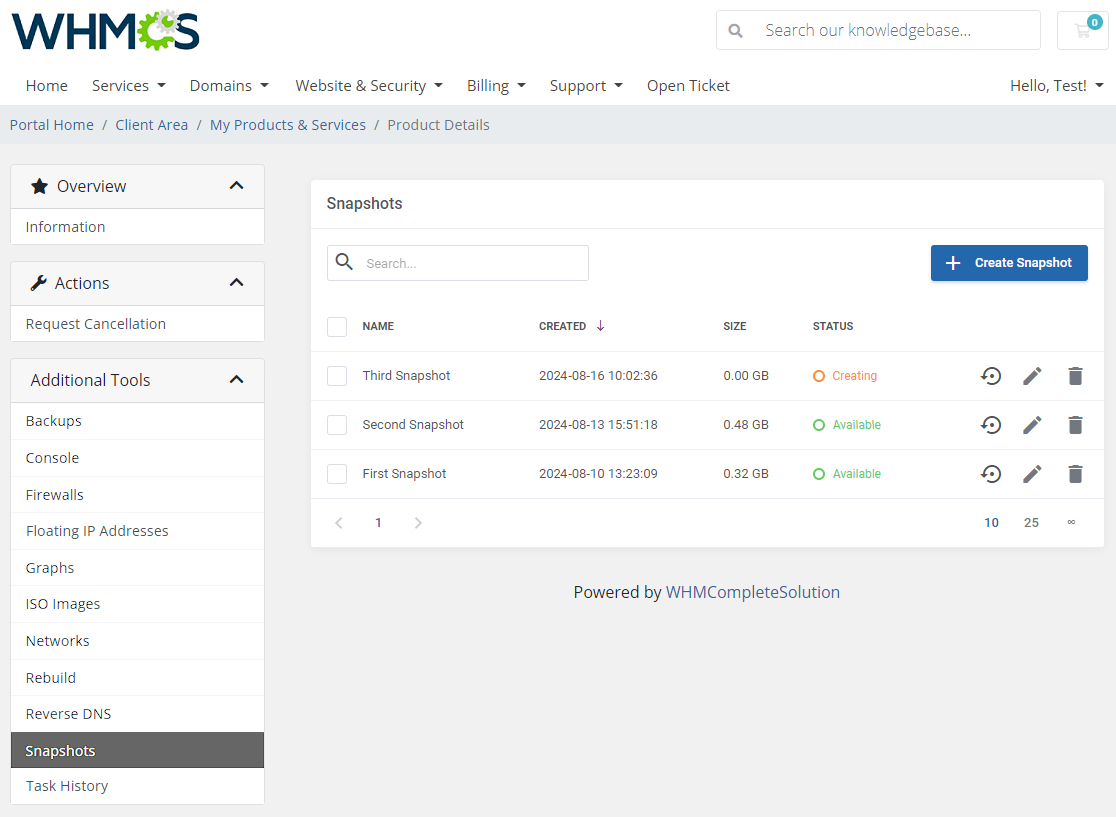 Hetzner Cloud Servers For WHMCS: Module Screenshot 15