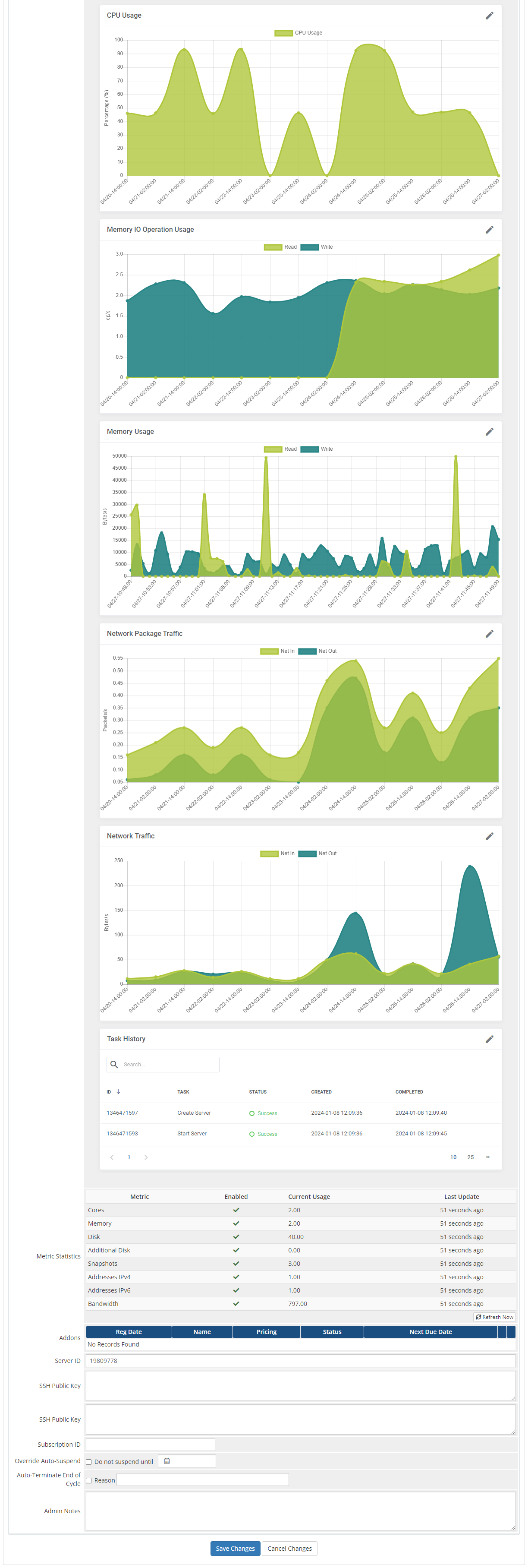Hetzner Cloud Servers For WHMCS: Module Screenshot 19