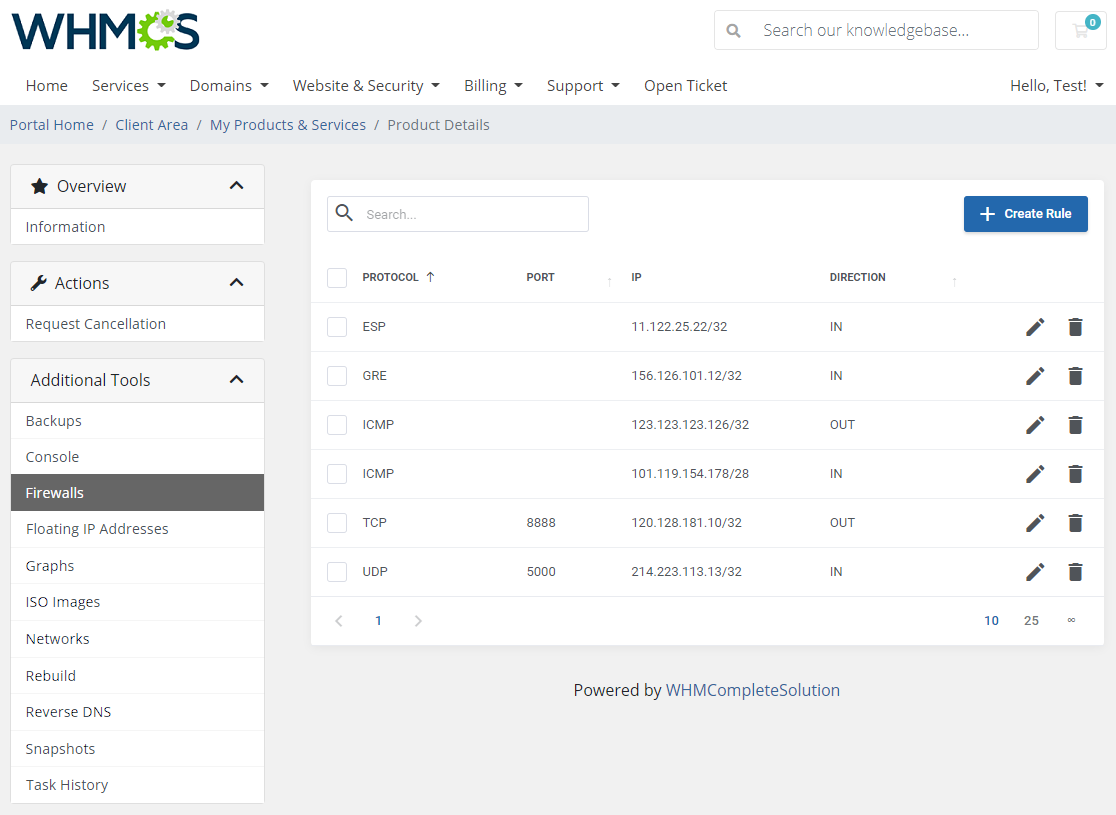 Hetzner Cloud Servers For WHMCS: Module Screenshot 5