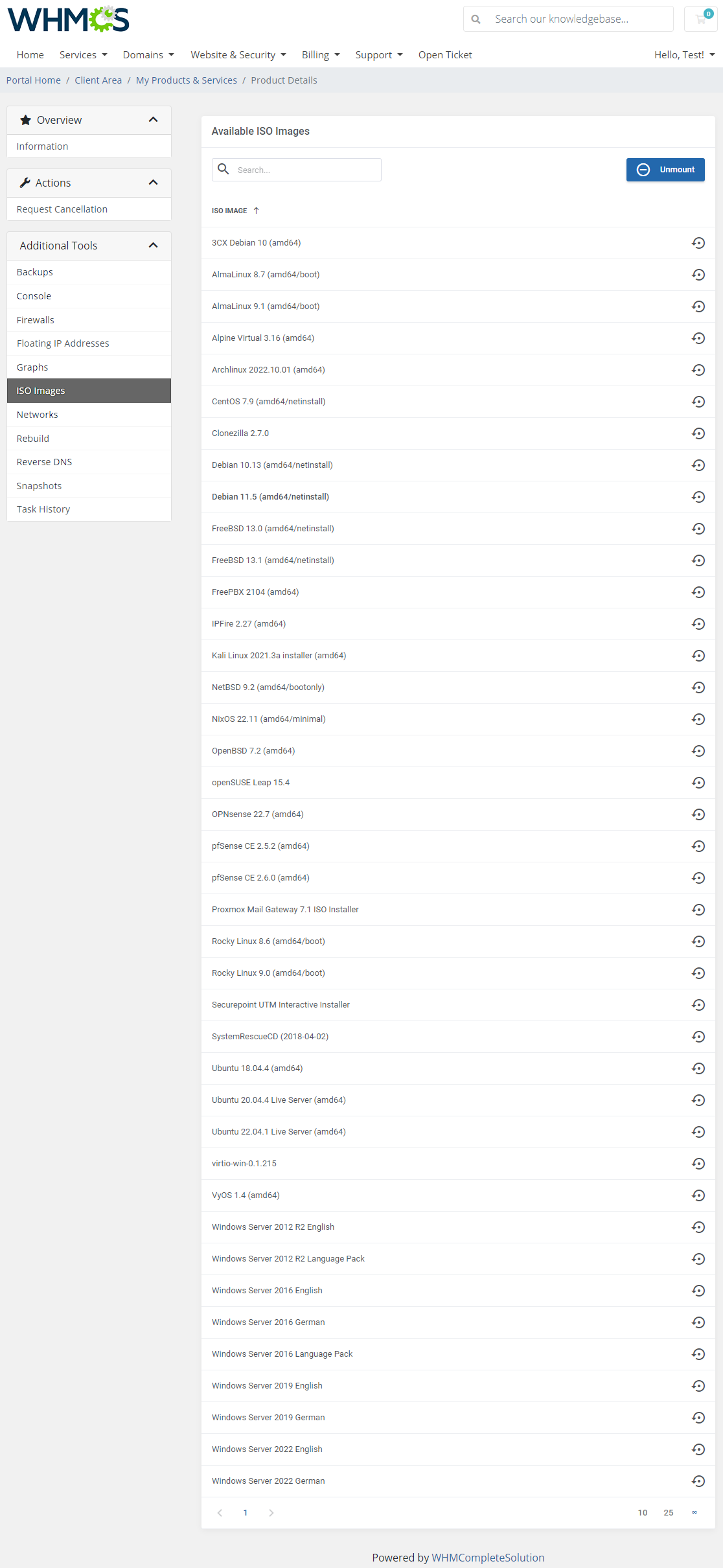 Hetzner Cloud Servers For WHMCS: Module Screenshot 8