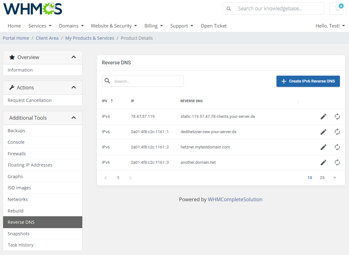 Hetzner Cloud Servers For WHMCS: Module Screenshot 14