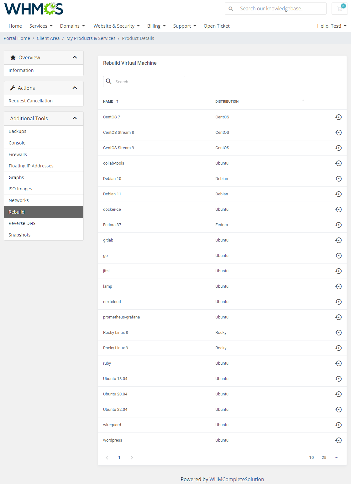 Hetzner Cloud Servers For WHMCS: Module Screenshot 13