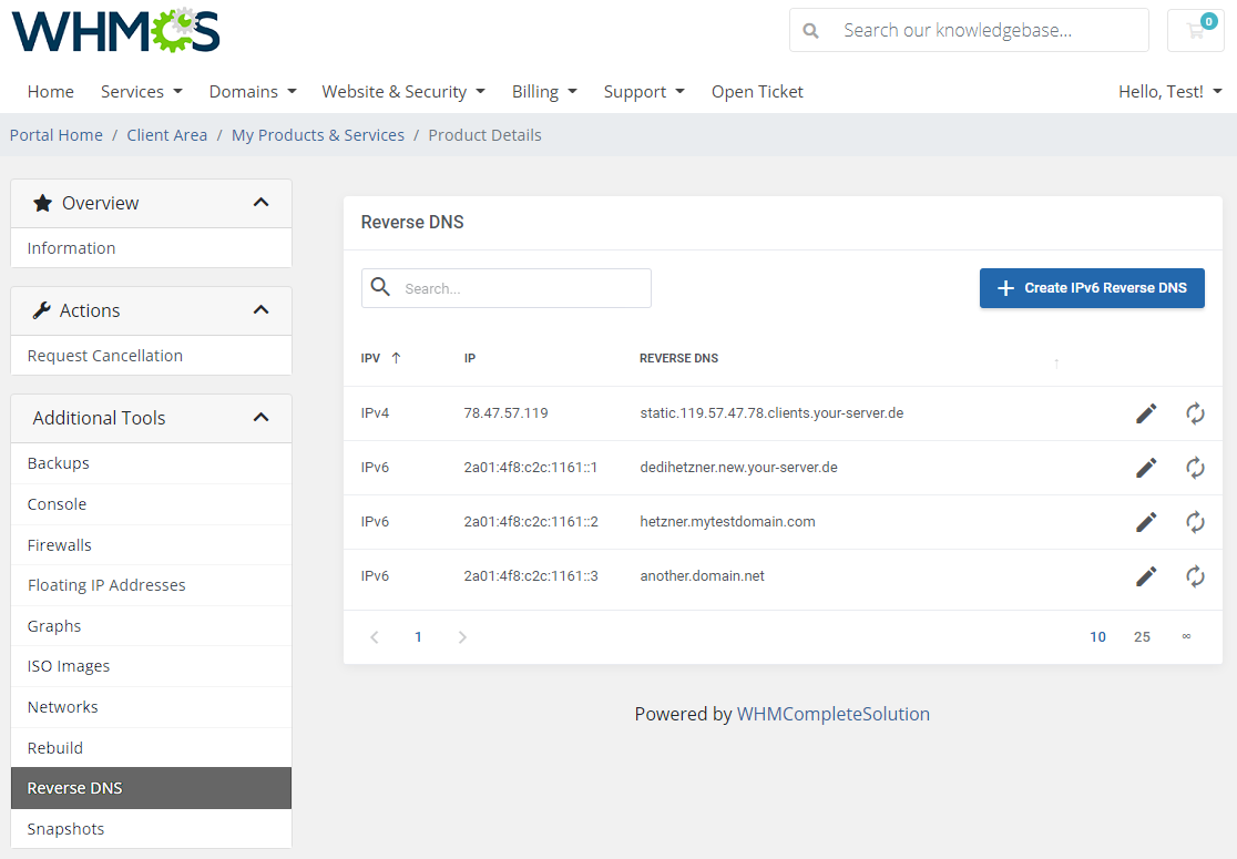 Hetzner Cloud Servers For WHMCS: Module Screenshot 14