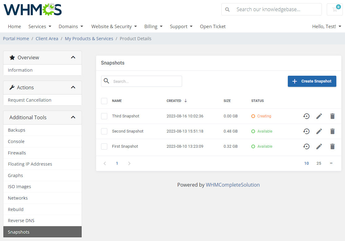Hetzner Cloud Servers For WHMCS: Module Screenshot 15