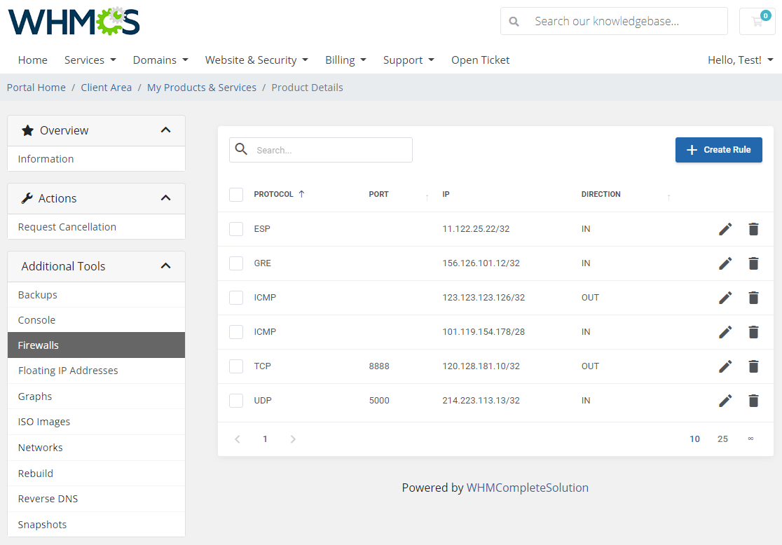 Hetzner Cloud Servers For WHMCS: Module Screenshot 5
