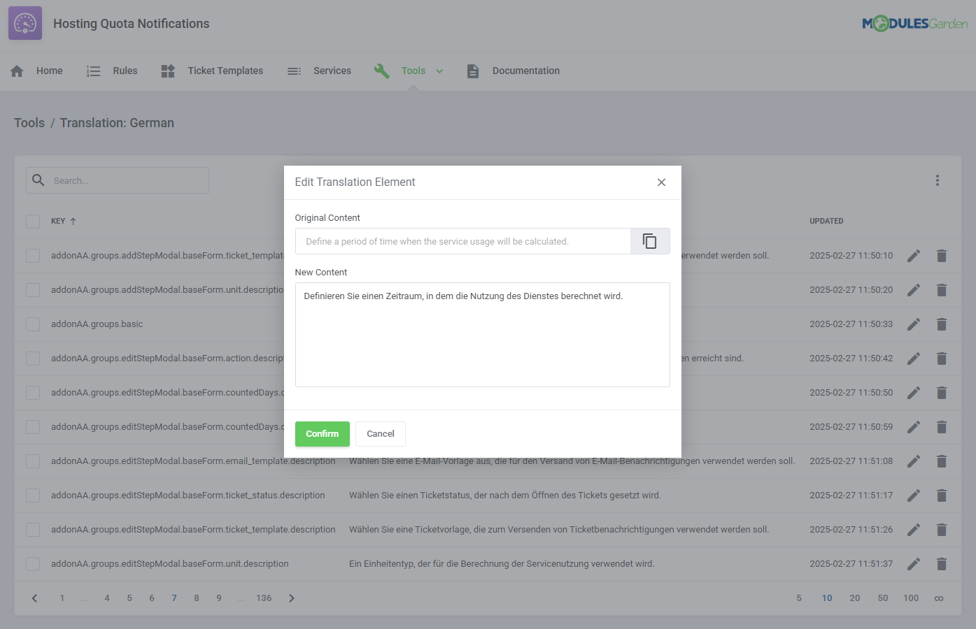 Hosting Quota Notifications For WHMCS: Module Screenshot 17