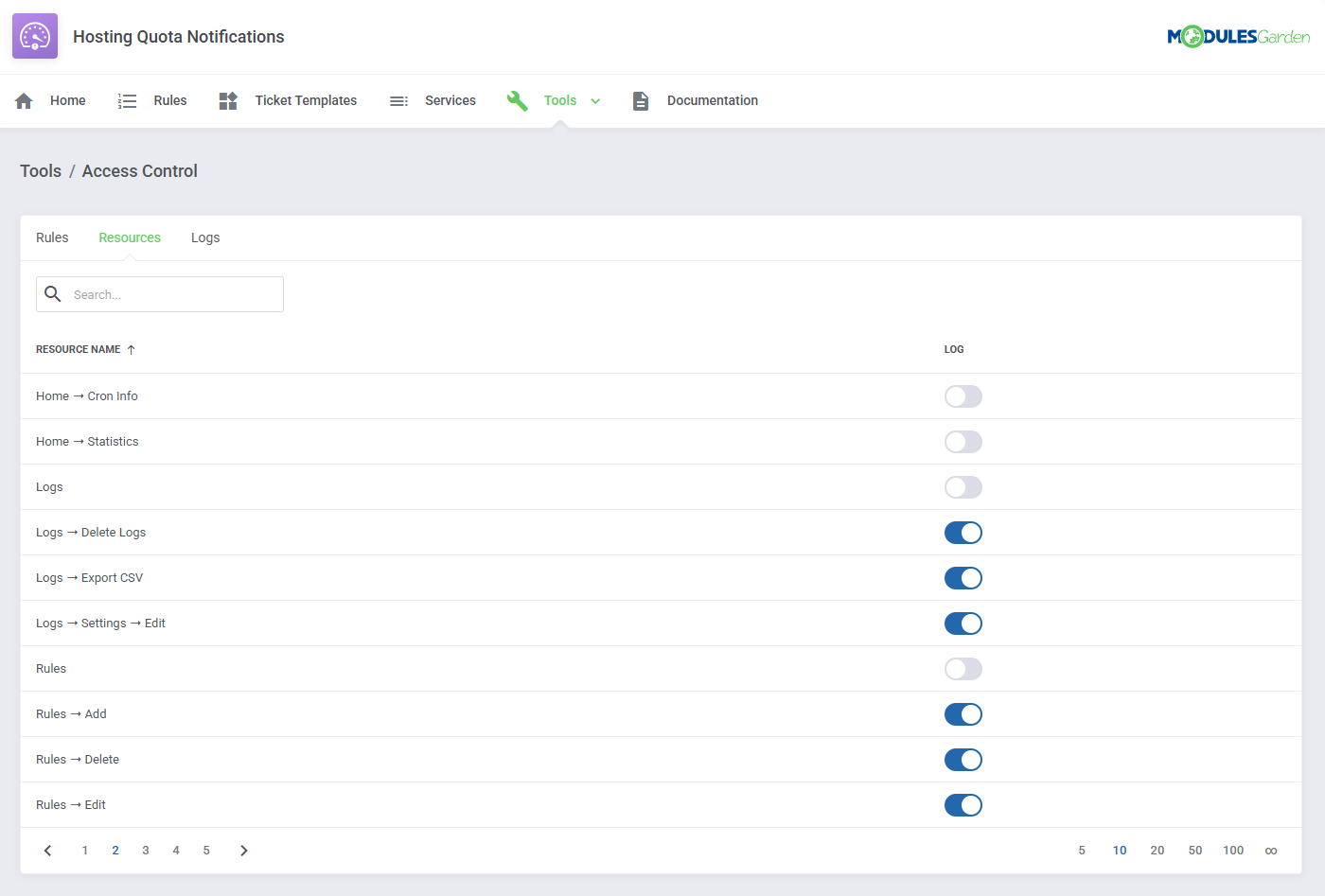 Hosting Quota Notifications For WHMCS: Module Screenshot 19