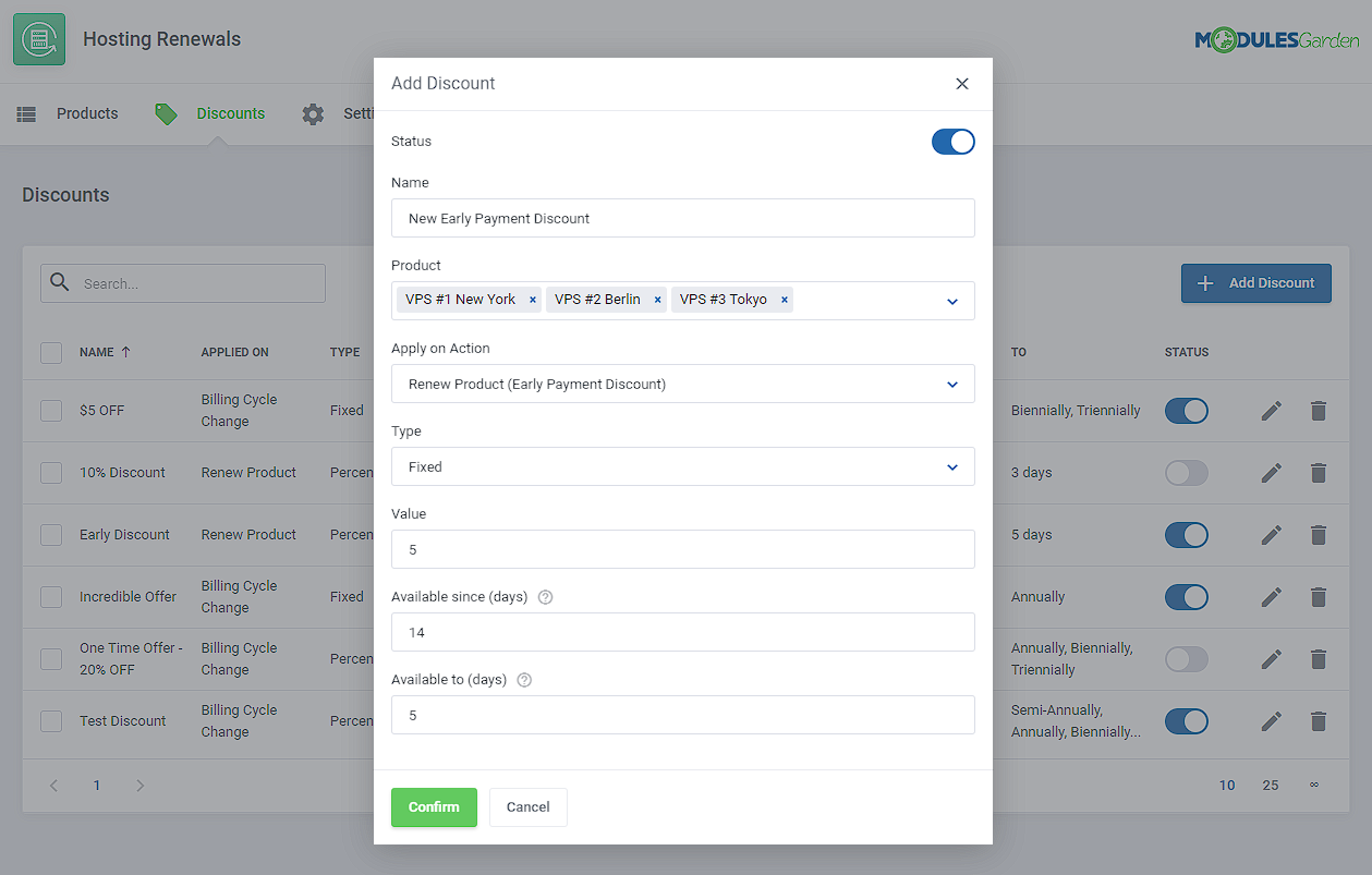 Hosting Renewals For WHMCS: Module Screenshot 12