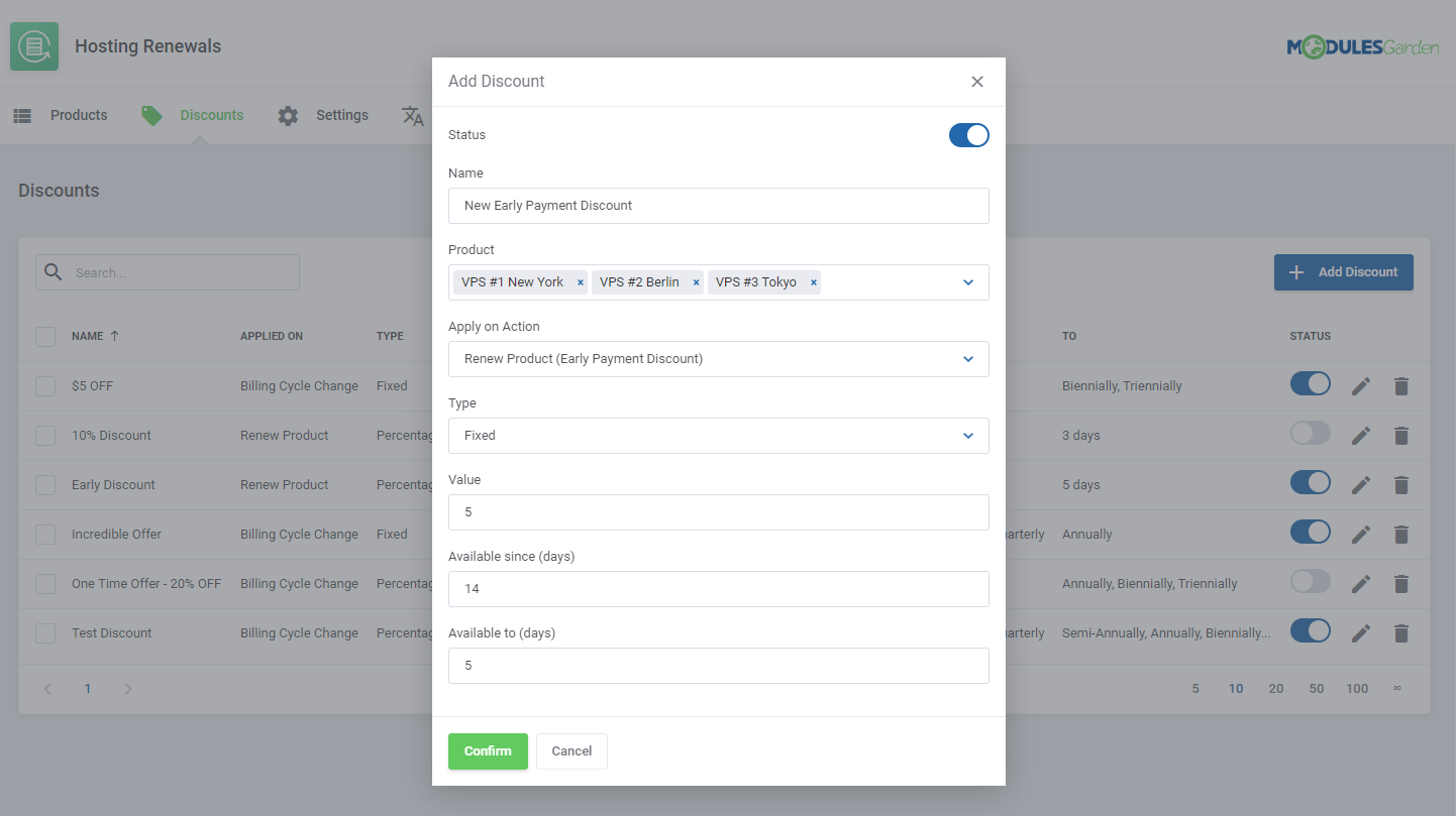 Hosting Renewals For WHMCS: Module Screenshot 12