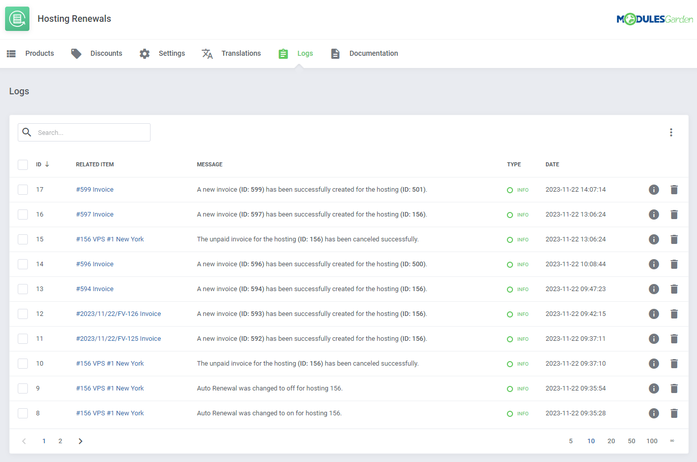 Hosting Renewals For WHMCS: Module Screenshot 17