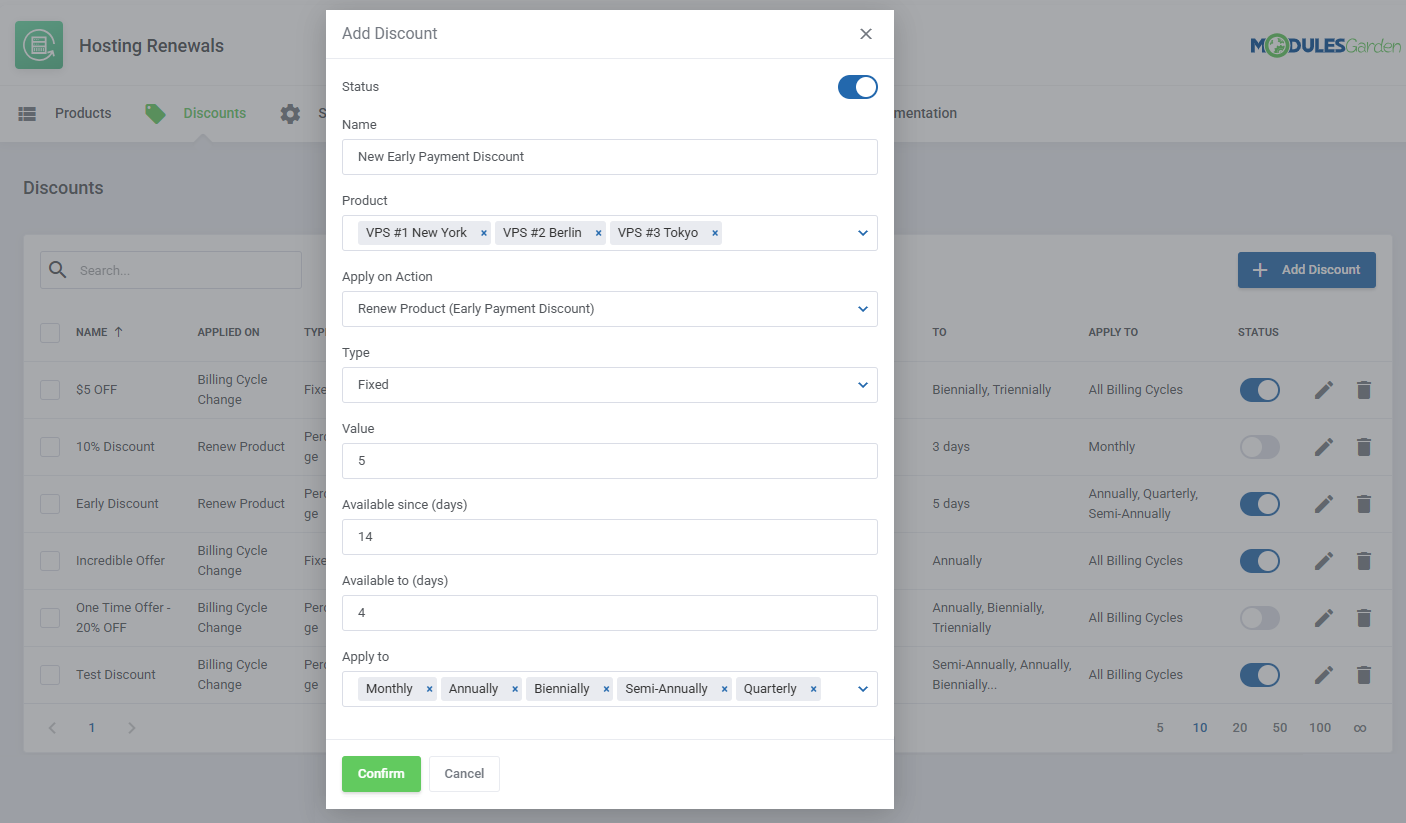 Hosting Renewals For WHMCS: Module Screenshot 12