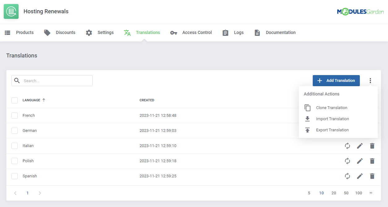 Hosting Renewals For WHMCS: Module Screenshot 14