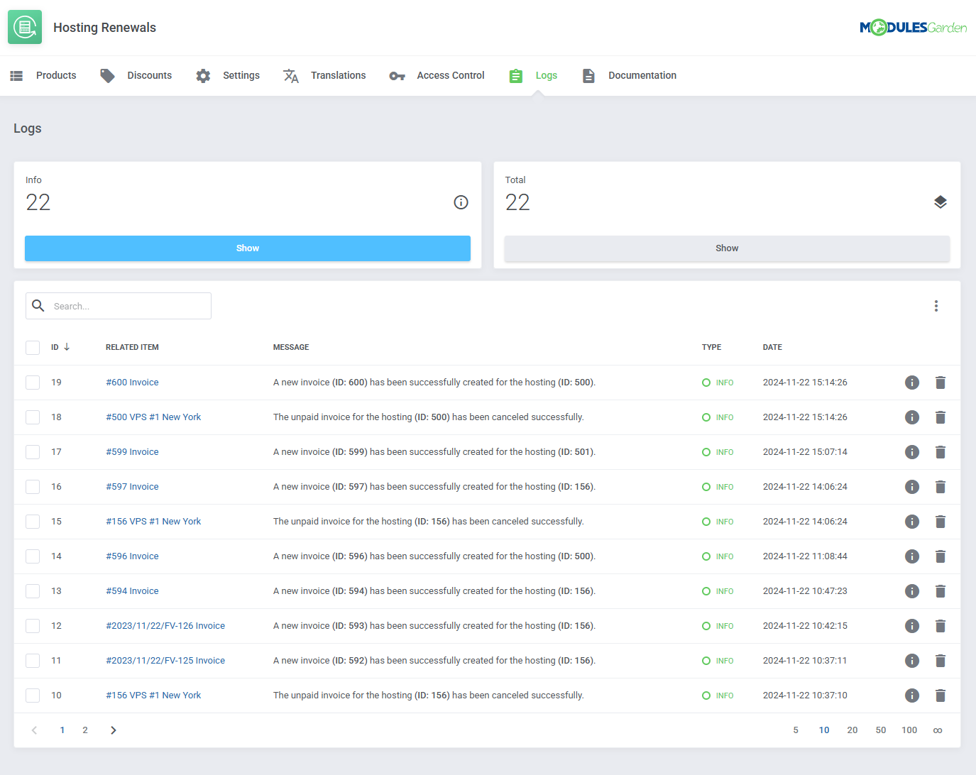 Hosting Renewals For WHMCS: Module Screenshot 20