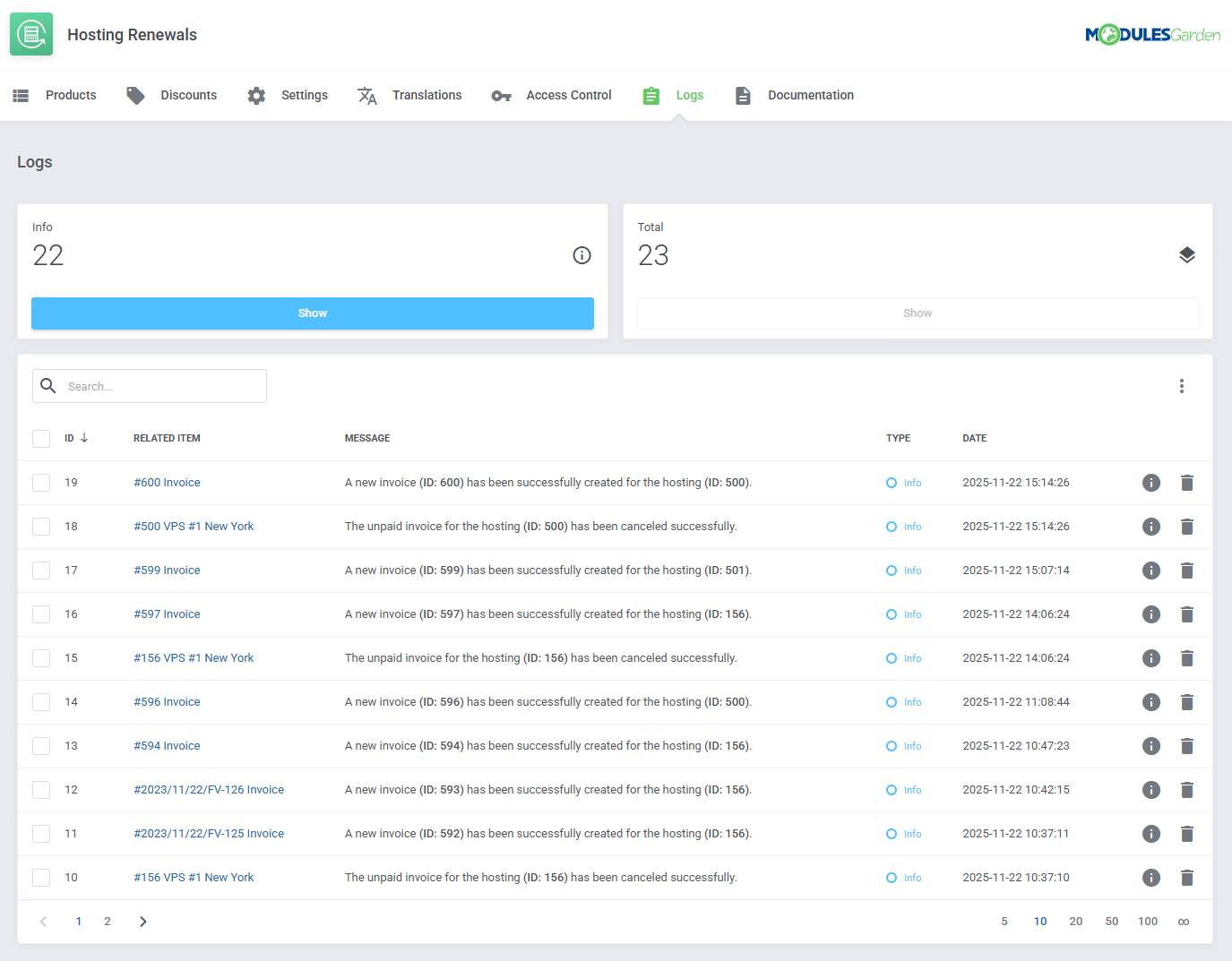 Hosting Renewals For WHMCS: Module Screenshot 20