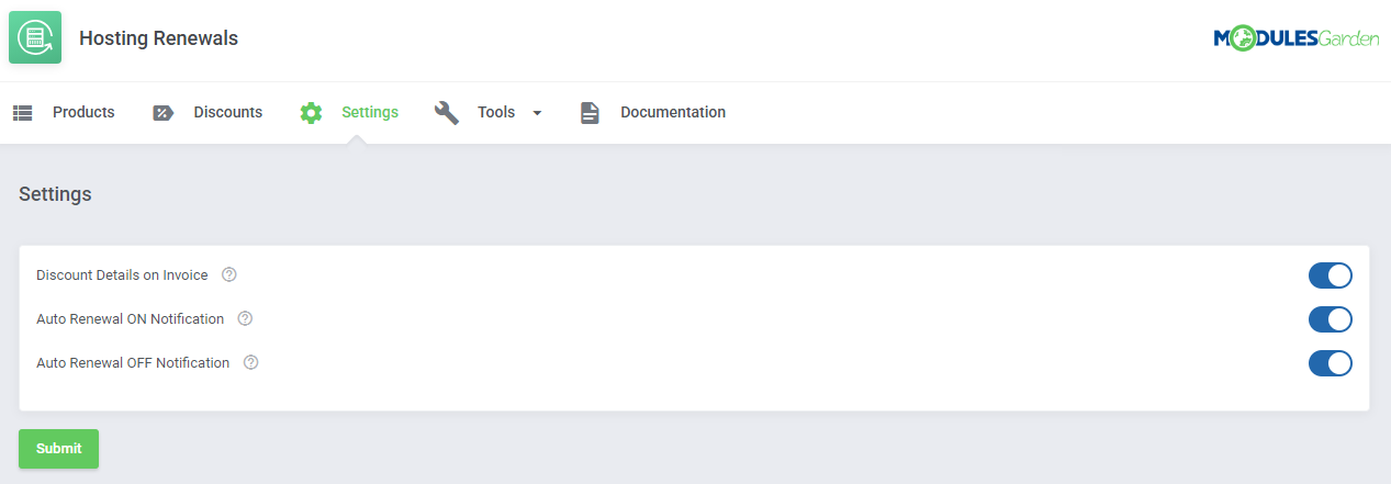 Hosting Renewals For WHMCS: Module Screenshot 13