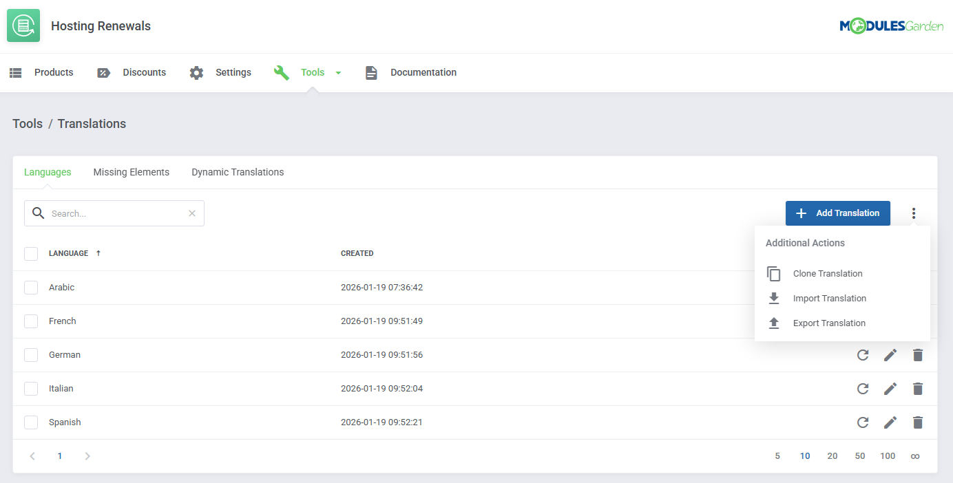 Hosting Renewals For WHMCS: Module Screenshot 14