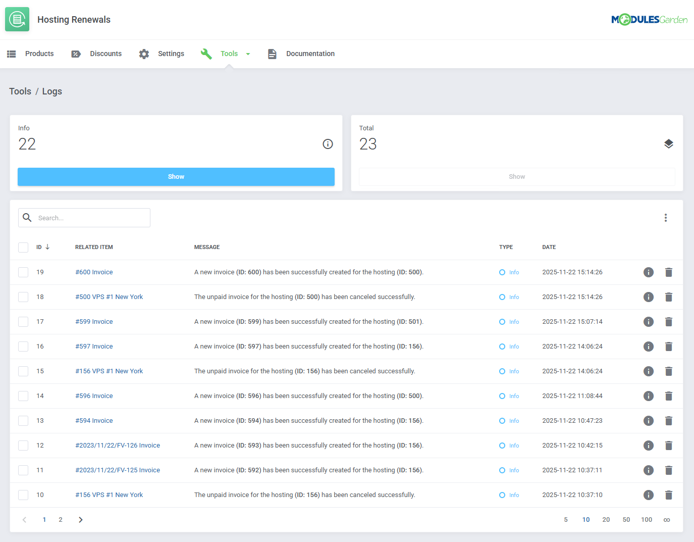 Hosting Renewals For WHMCS: Module Screenshot 24