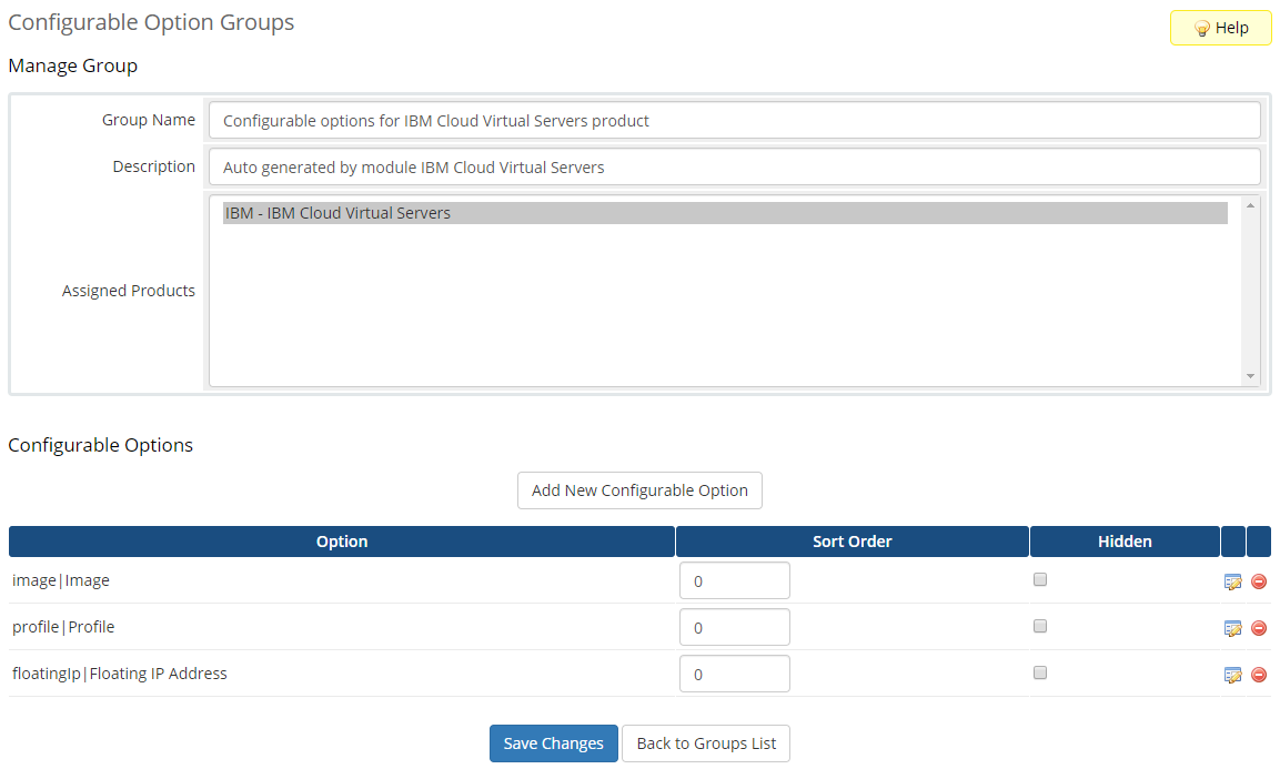 IBM Cloud Virtual Servers For WHMCS: Module Screenshot 6