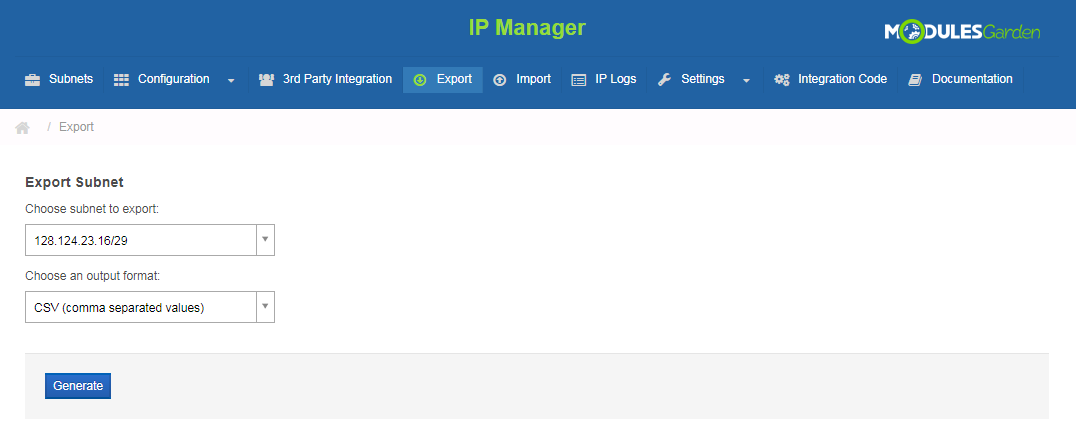 IP Manager For WHMCS: Screen 15
