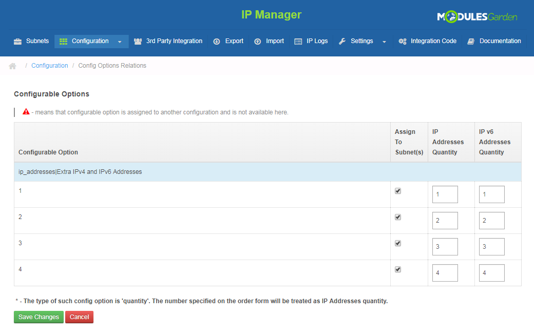 IP Manager For WHMCS: Screen 12