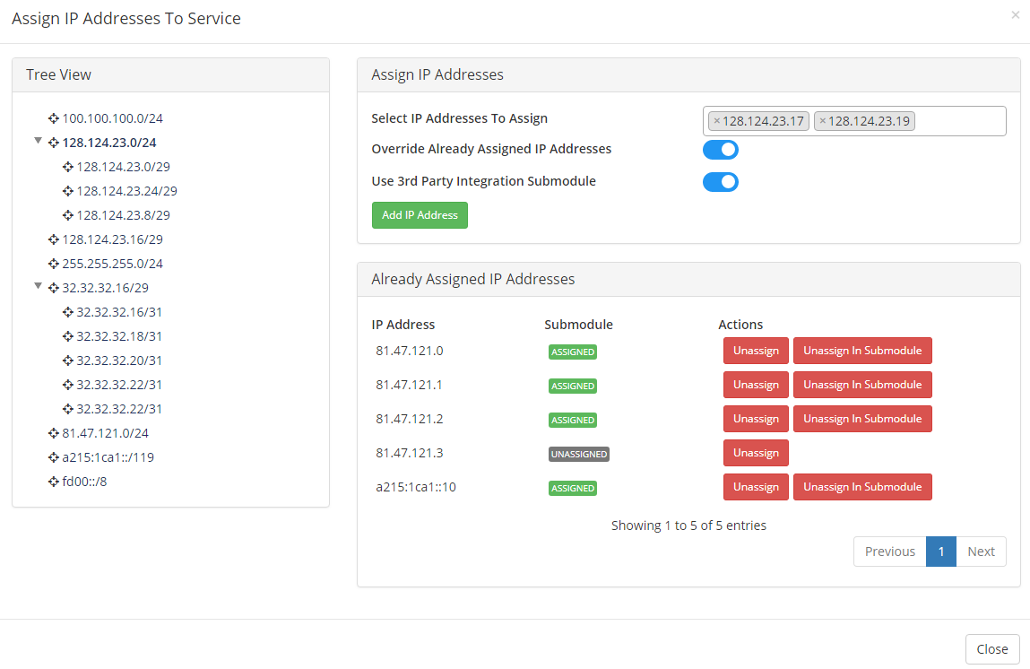 IP Manager For WHMCS: Screen 5
