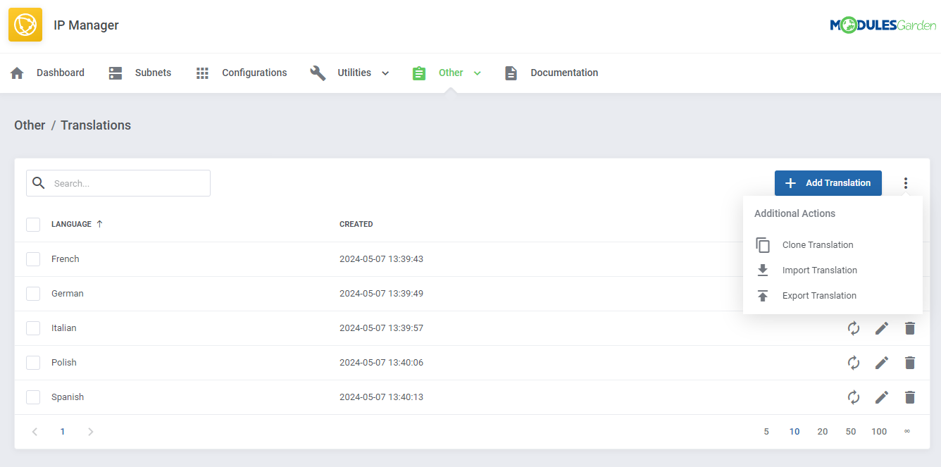 IP Manager For WHMCS: Module Screenshot 25