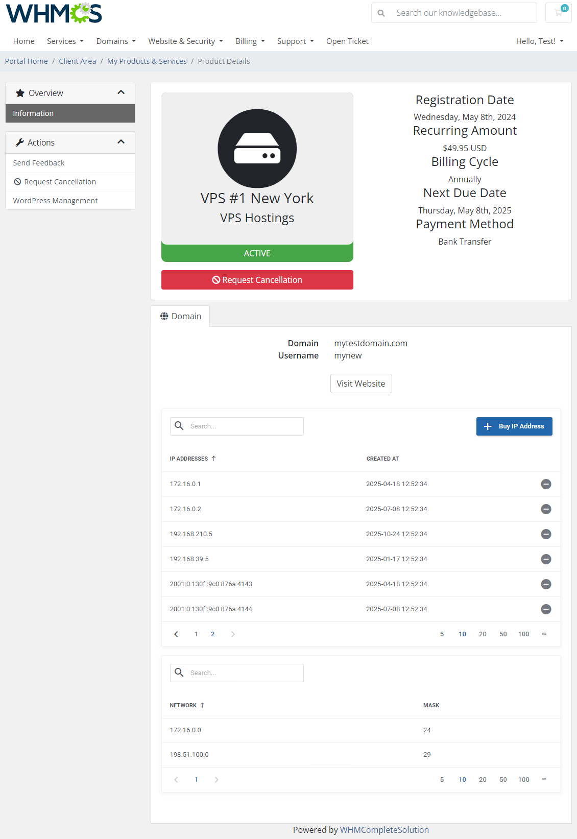 IP Manager For WHMCS: Module Screenshot 1
