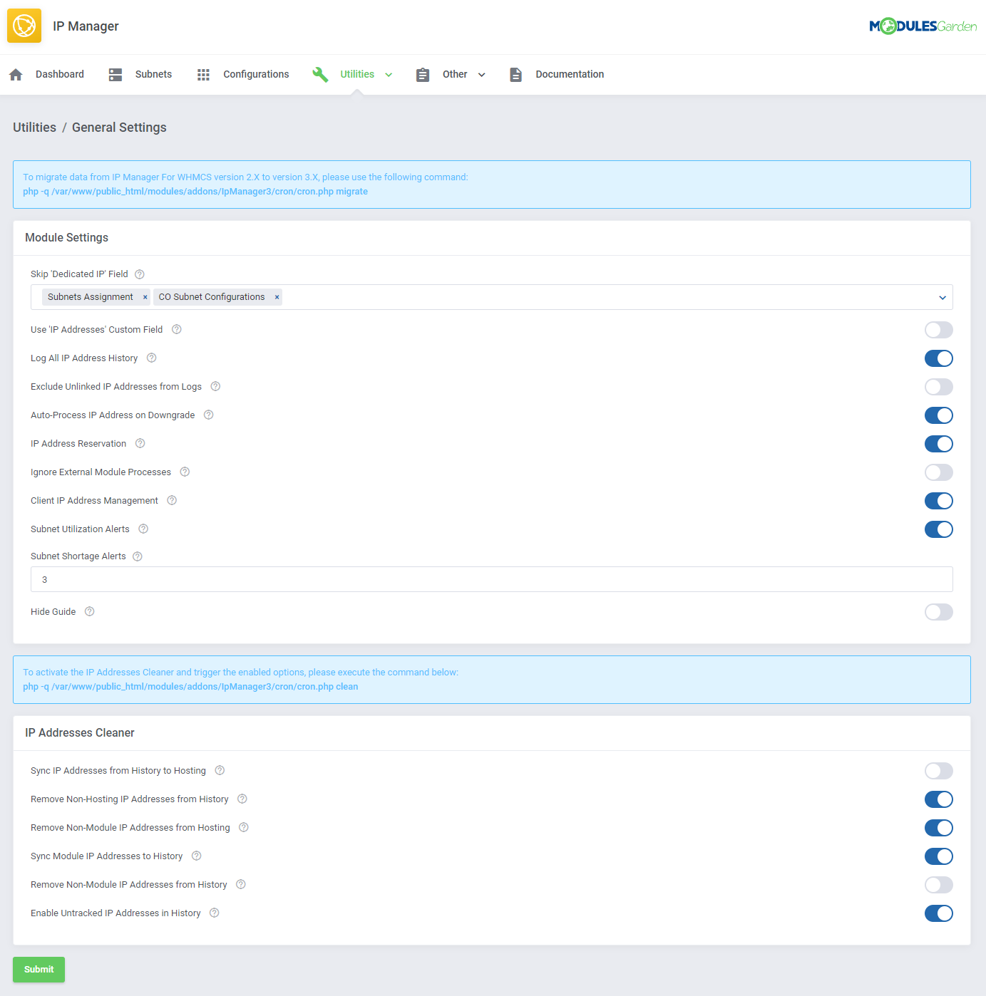 IP Manager For WHMCS: Module Screenshot 16