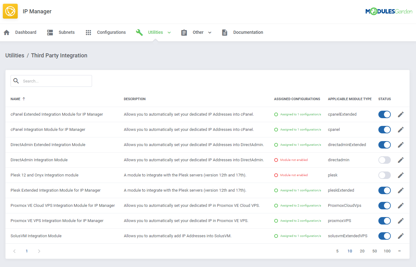 IP Manager For WHMCS: Module Screenshot 20