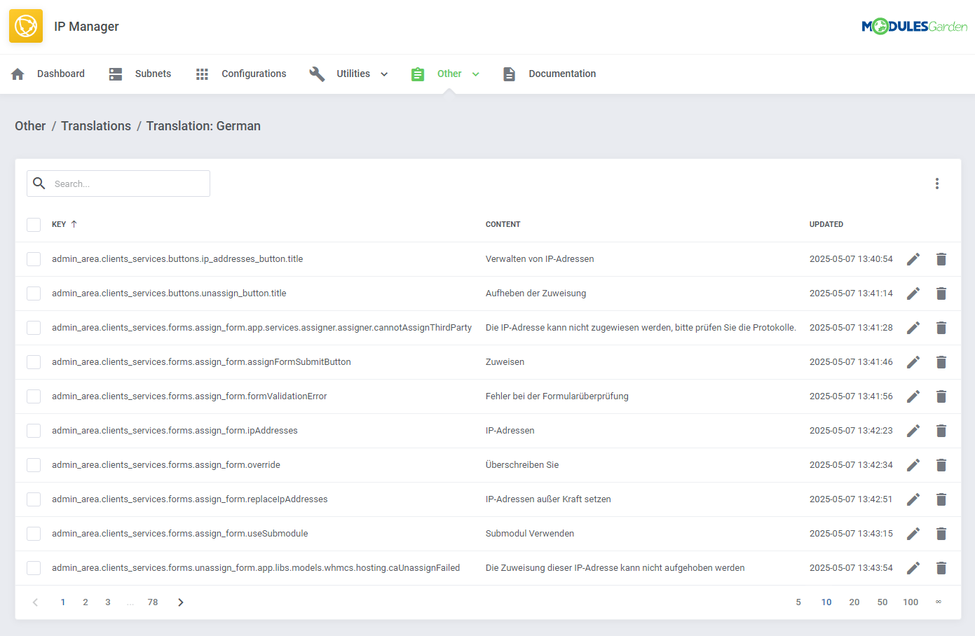 IP Manager For WHMCS: Module Screenshot 26