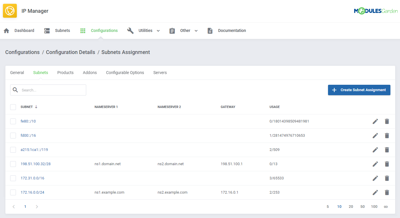IP Manager For WHMCS: Module Screenshot 11