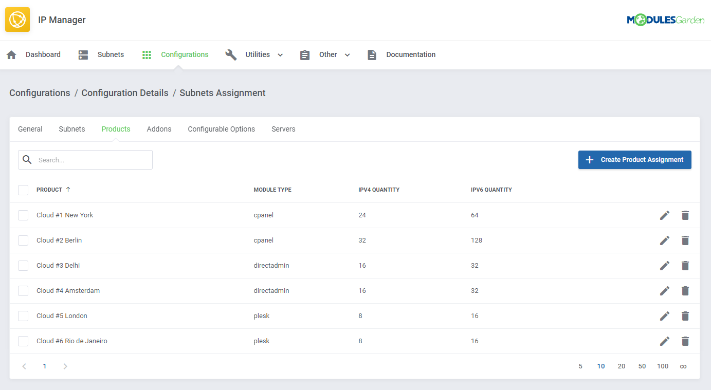 IP Manager For WHMCS: Module Screenshot 12
