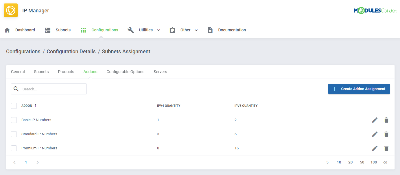 IP Manager For WHMCS: Module Screenshot 13