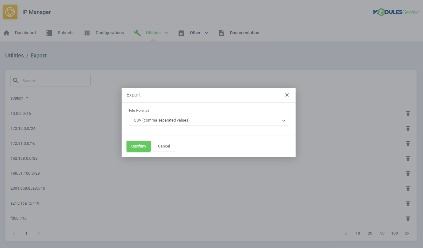 IP Manager For WHMCS: Module Screenshot 18