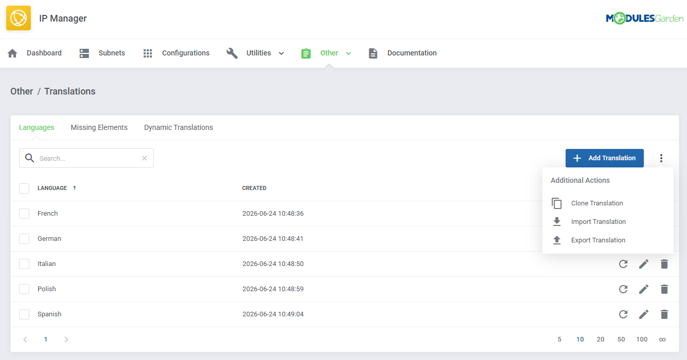 IP Manager For WHMCS: Module Screenshot 25